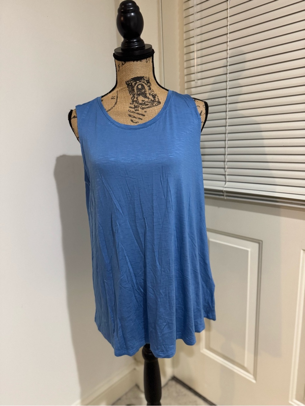 Style & Co. Blue Sleeveless Swing Tank